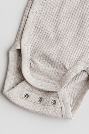 ست نوزادی بژ بچه گانه پنبه ای H&M - کد 884099391