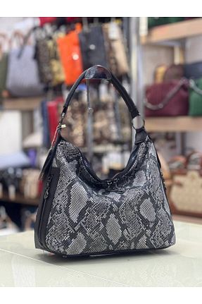 کیف دوشی طوسی زنانه چرم خالص fulla coco - کد 884082717