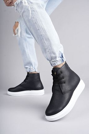 بوت / نیم بوت مشکی مردانه چرم مصنوعی BZ Moda - کد 884087712