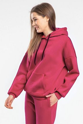 سوئیشرت بنفش زنانه ساده CMZ COLLECTİON - کد 884113544