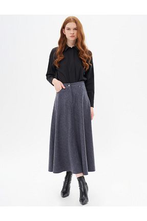 دامن حجاب طوسی زنانه رگولار Kayra - کد 884113636