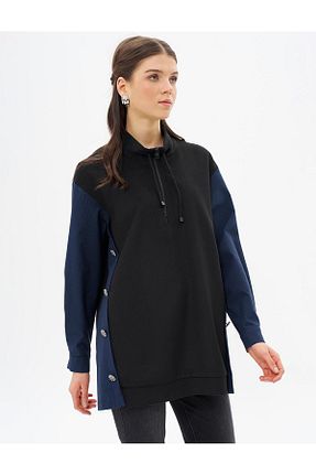 سوئیشرت حجاب مشکی زنانه بافتنی Kayra - کد 884113676