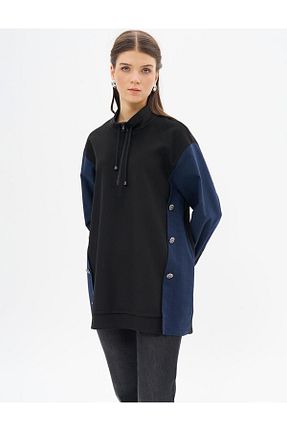 سوئیشرت حجاب مشکی زنانه بافتنی Kayra - کد 884113676