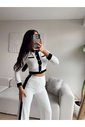 لباس سفید زنانه بافتنی Zoom Butik - کد 884165522