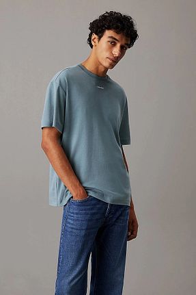 تیشرت آبی مردانه اورسایز Calvin Klein - کد 884177504
