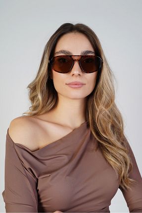 عینک آفتابی قهوه ای زنانه 50 Stil Noktası - کد 884173706