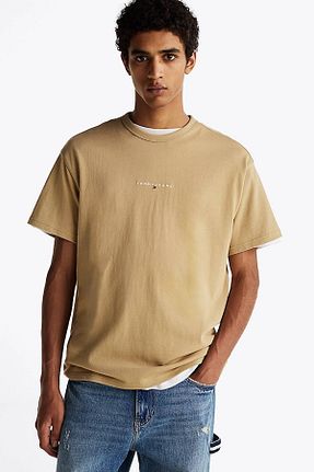 تیشرت بژ مردانه Relaxed Tommy Jeans - کد 884177790