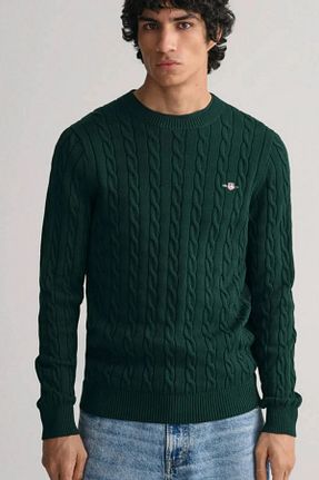 سوئیشرت سبز مردانه ساده Gant - کد 889625995