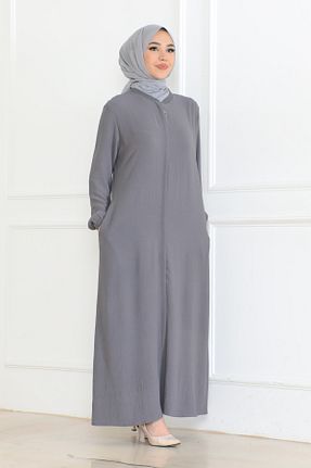 کلاه و ابایا طوسی زنانه پنبه پلی استر OKTAYUSTA COLLECTİON - کد 736290446