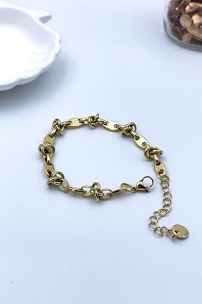 دستبند استیل (فولاد) زرد زنانه استیل ضد زنگ Radino Collection - کد 873705589