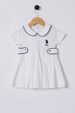 لباس سفید بچه گانه بافت U.S. Polo Assn. - کد 884229533