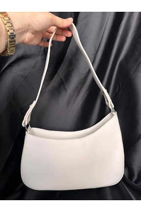 کیف دوشی سفید زنانه چرم مصنوعی KT AKSESUAR - کد 884225627