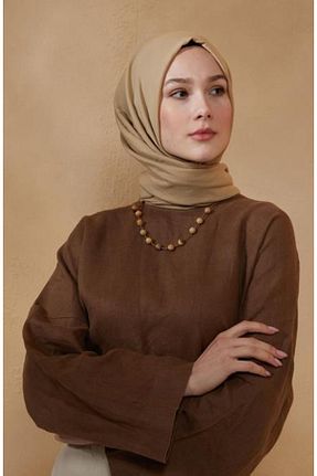 شال قهوه ای زنانه پلی استر BURDEN IPEK - کد 91251025