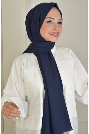 شال سرمه ای زنانه پنبه ای BURDEN IPEK - کد 333050266