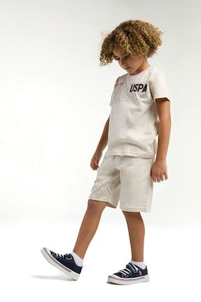 ست بالاتنه و پائین تنه بژ بچه گانه بافت U.S. Polo Assn. - کد 884228778