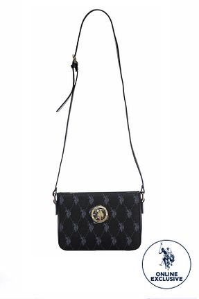 کیف پستچی مشکی زنانه پارچه ای U.S. Polo Assn. - کد 99715531