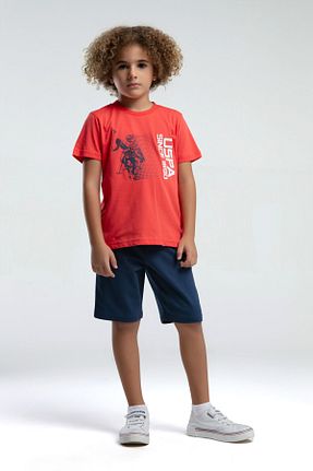 ست بالاتنه و پائین تنه قرمز مردانه بافت U.S. Polo Assn. - کد 884232172
