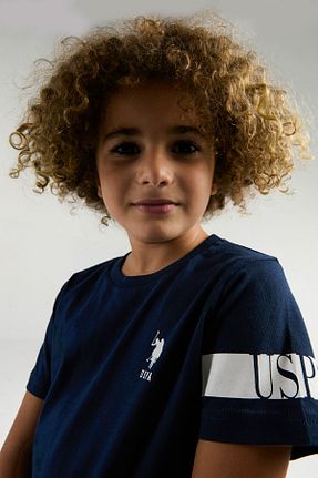 ست بالاتنه و پائین تنه سرمه ای بچه گانه بافت U.S. Polo Assn. - کد 884232158