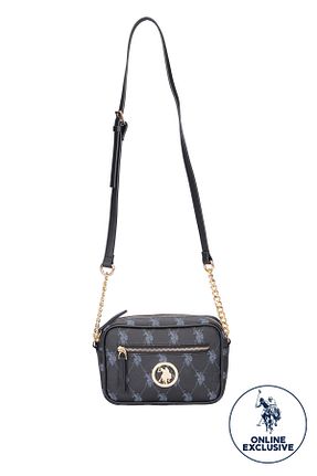 کیف پستچی مشکی زنانه پارچه ای U.S. Polo Assn. - کد 816493382