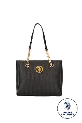 کیف دوشی مشکی زنانه چرم مصنوعی U.S. Polo Assn. - کد 83103355