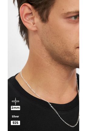 گردنبند نقره مردانه 925 عیار Mios Silver - کد 870851541