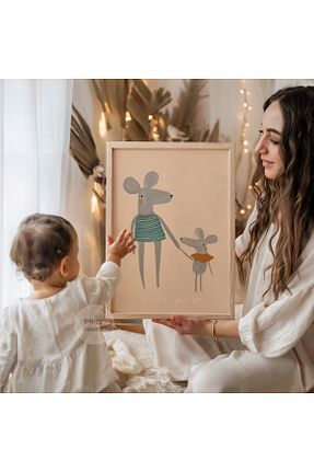 تابلو قهوه ای چوب Peppy Rooms - کد 884306811