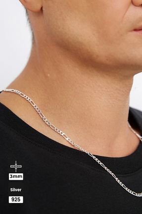 گردنبند نقره رنگی مردانه 925 عیار Mios Silver - کد 812368860