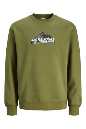 سوئیشرت سبز مردانه ساده Jack & Jones - کد 848926621