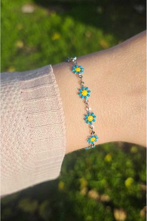 دستبند جواهر آبی زنانه منجق PAŞA ACCESSORİES - کد 884284451