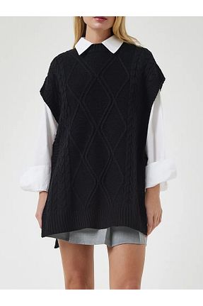 سوئیتر حجاب مشکی زنانه رگولار moda mh - کد 884302651