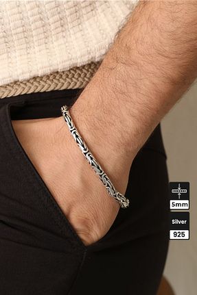 دستبند نقره مردانه 925 عیار Mios Silver - کد 884303899