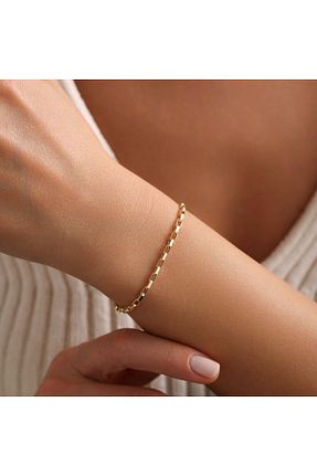 دستبند طلا رنگی زنانه 14 عیار Sembol Gold - کد 884362653