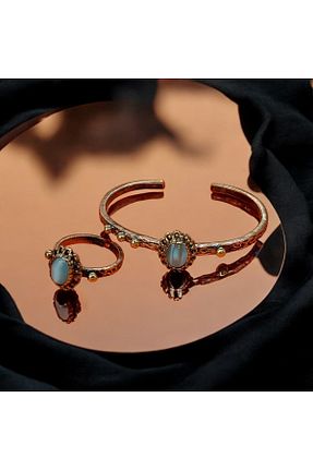 دستبند جواهر فیروزه ای زنانه سنگ طبیعی Bakır Center - کد 831222760