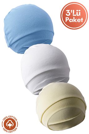 کلاه پشمی آبی بچه گانه پنبه ای Miniel - کد 334640247