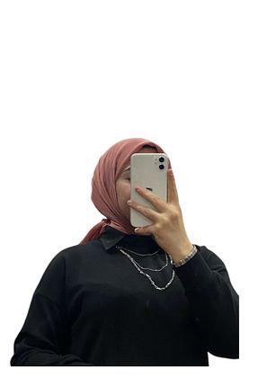 روسری صورتی کرپ ساتن ابریشم Harem - کد 884375031