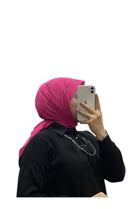 روسری صورتی کرپ ساتن ابریشم Harem - کد 884374986