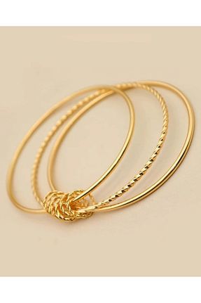 دستبند جواهر طلائی زنانه استیل (فولاد) İthal - کد 884377564