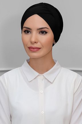 کلاه شنای حجاب مشکی زنانه HÜRREM BONE - کد 215076075