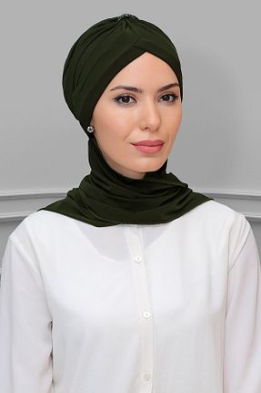 کلاه شنای حجاب خاکی زنانه HÜRREM BONE - کد 215074962