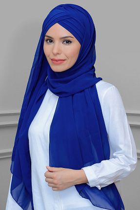 شال سرمه ای زنانه شیفون HÜRREM BONE - کد 209128579