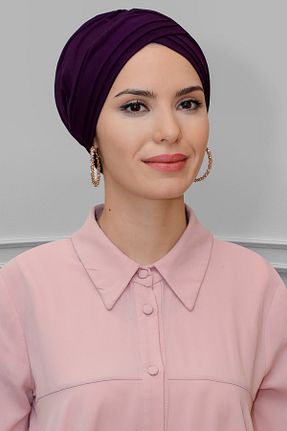 کلاه شنای حجاب بنفش زنانه HÜRREM BONE - کد 215075917