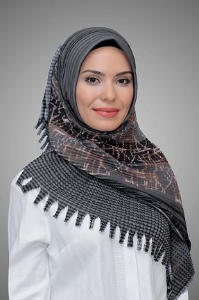 روسری طوسی ساده HÜRREM BONE - کد 208555721
