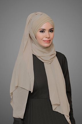 شال بژ زنانه شیفون HÜRREM BONE - کد 209128952
