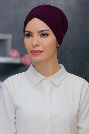 کلاه شنای حجاب بنفش زنانه HÜRREM BONE - کد 215076503