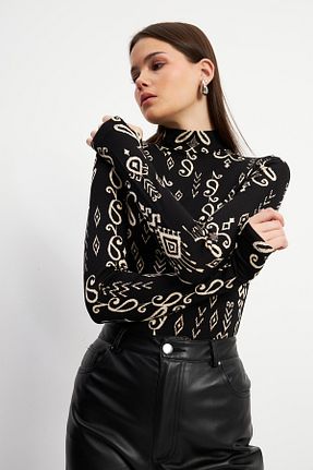 بادی رنگی زنانه یقه نیم ماهیگیر Bipantolon - کد 884380836