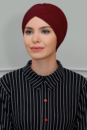 کلاه شنای حجاب زرشکی زنانه HÜRREM BONE - کد 215075838