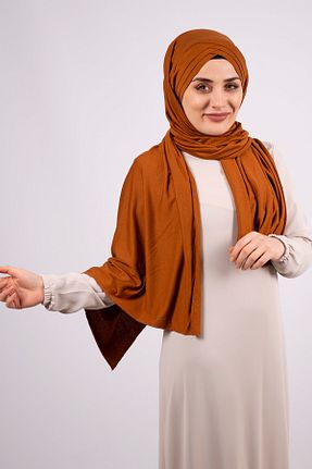 شال قهوه ای زنانه ویسکون HÜRREM BONE - کد 92919131