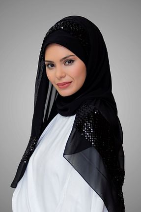 شال مشکی زنانه شیفون HÜRREM BONE - کد 46090586