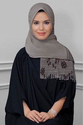 روسری قهوه ای ساده HÜRREM BONE - کد 208555283