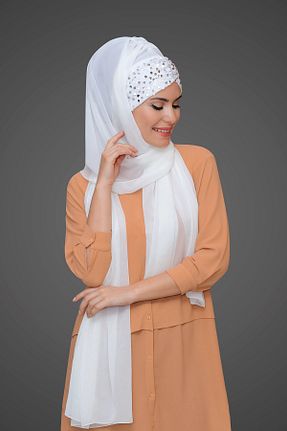 شال سفید زنانه HÜRREM BONE - کد 209128190